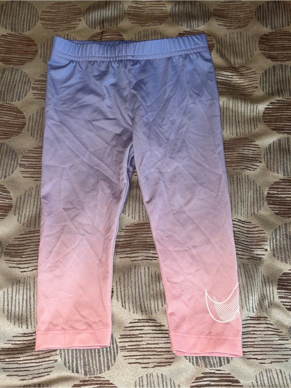 2T Nike Girls' Pink to Purple Ombre Active Capri Leggings